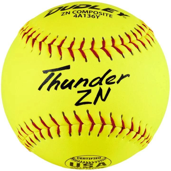 Dudley Thunder ZN .44/375 12" USA/ASA Slowpitch Softballs (DOZEN): 4A136Y 3 Dudley Thunder ZN .44/375 12" USA/ASA Slowpitch Softballs (DOZEN): 4A136Y