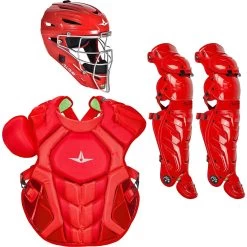 All-Star S7 AXIS (Adult) Solid Catcher's Kit NOCSAE APPROVED: CKCCPRO1XS -Baseball Equipment Store All StarS7AXIS Adult Catcher sKitNOCSAEAPPROVED CKCCPRO1XScarlett