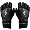 Bruce Bolt PREMIUM PRO Chrome Series Long Cuff Batting Gloves: Black 2 Bruce Bolt PREMIUM PRO Chrome Series Long Cuff Batting Gloves: Black -Baseball Equipment Store BLACKLONG
