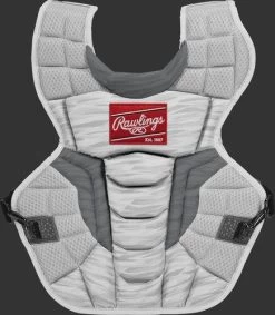 Rawlings Youth White/Silver VELO 2.0 Catcher's Gear Box Set: CSV2Y-W/SIL -Baseball Equipment Store CSV2A W SIL ChestProtector