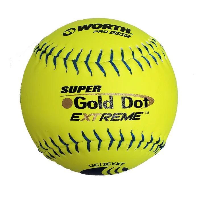 Worth 12" USSSA Super Gold Dot Extreme Classic M Softballs (Dozen): UC12CYXT 3 Worth 12" USSSA Super Gold Dot Extreme Classic M Softballs (Dozen): UC12CYXT