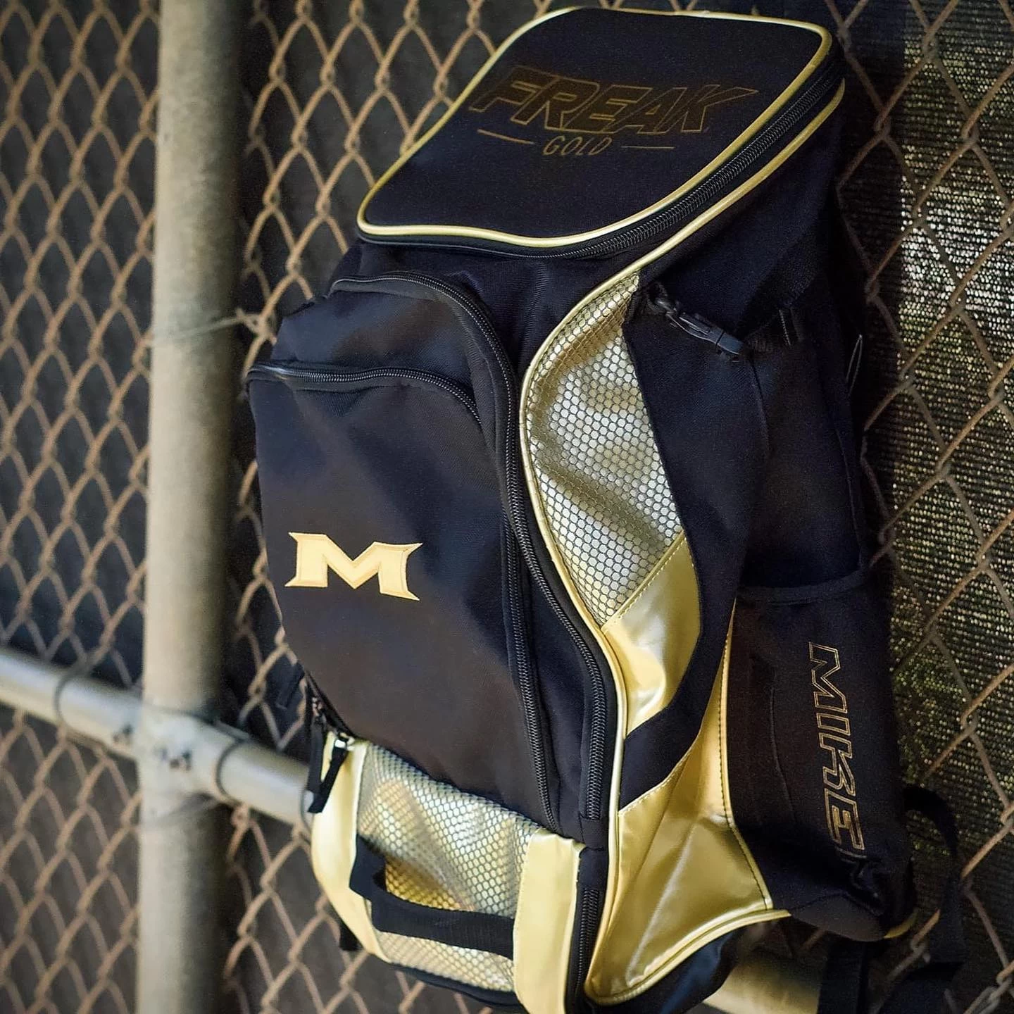 2022 Miken MK7X Baseball & Softball Backpack (Freak Gold Series): MKMK7X-BP-GLD 4 2022 Miken MK7X Baseball & Softball Backpack (Freak Gold Series): MKMK7X-BP-GLD - Image 2