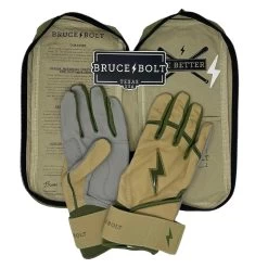 Bruce Bolt Premium Pro Military Series Long Cuff Batting Gloves: Beige 10 Bruce Bolt Premium Pro Military Series Long Cuff Batting Gloves: Beige -Baseball Equipment Store IMG 0884