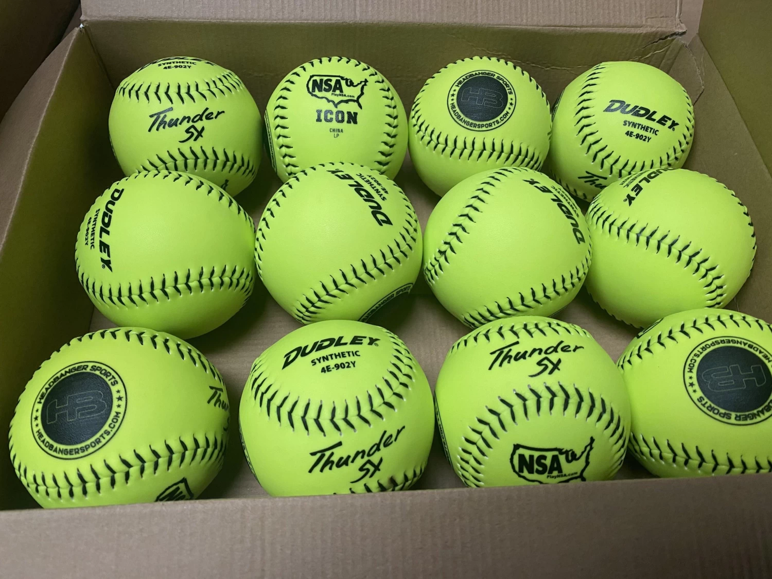 Dudley Thunder SY HYCON ICON NSA 11" Synthetic Slowpitch Softballs (DOZEN): 4E902Y 5 Dudley Thunder SY HYCON ICON NSA 11" Synthetic Slowpitch Softballs (DOZEN): 4E902Y - Image 3