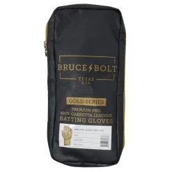 Bruce Bolt PREMIUM PRO Gold Series Batting Gloves: Long Cuff -Baseball Equipment Store LC GLD BAG