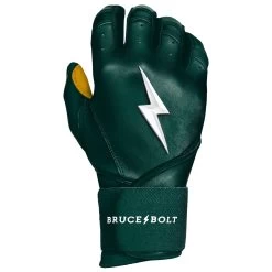 Bruce Bolt PREMIUM PRO Long Cuff Batting Gloves: Green -Baseball Equipment Store LC GRNG RIGHT
