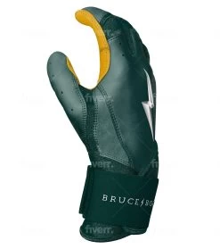 Bruce Bolt PREMIUM PRO Long Cuff Batting Gloves: Green -Baseball Equipment Store LC GRNG SIDE