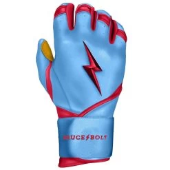 Bruce Bolt PREMIUM PRO BADER Series Long Cuff Batting Gloves: Baby Blue 12 Bruce Bolt PREMIUM PRO BADER Series Long Cuff Batting Gloves: Baby Blue -Baseball Equipment Store LC HBB RIGHT