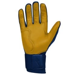 Bruce Bolt PREMIUM PRO Long Cuff Batting Gloves: Navy -Baseball Equipment Store LC NVYG PALM