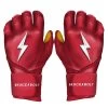 Bruce Bolt PREMIUM PRO Long Cuff Batting Gloves: Red -Baseball Equipment Store LC REDG HERO