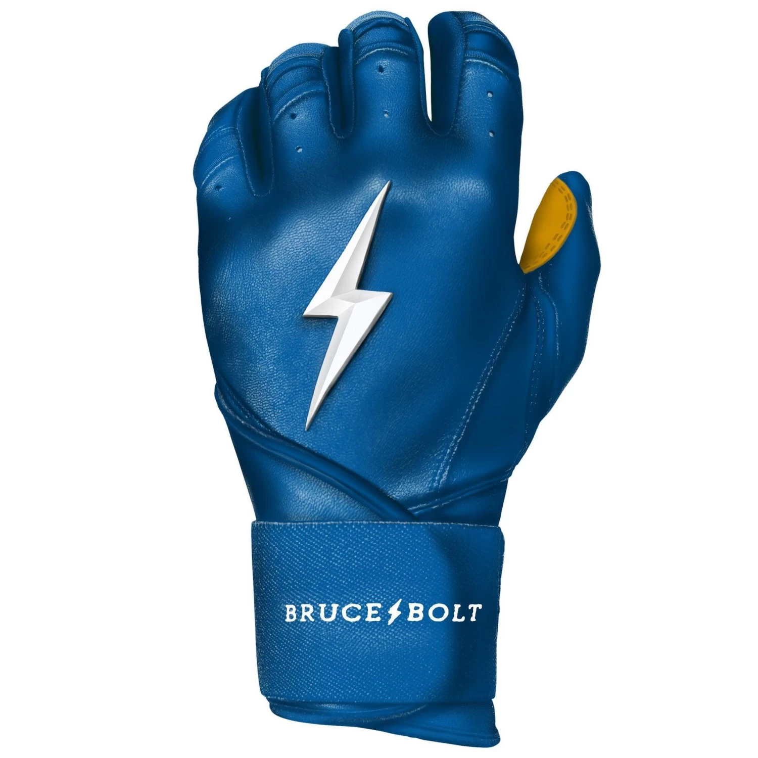 Bruce Bolt PREMIUM PRO Long Cuff Batting Gloves: Royal 5 Bruce Bolt PREMIUM PRO Long Cuff Batting Gloves: Royal - Image 3