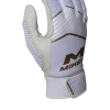 Miken Softball MK7X Adult White And Gold Batting Gloves: MBGGLD-WHT -Baseball Equipment Store MBGGLDwhite1
