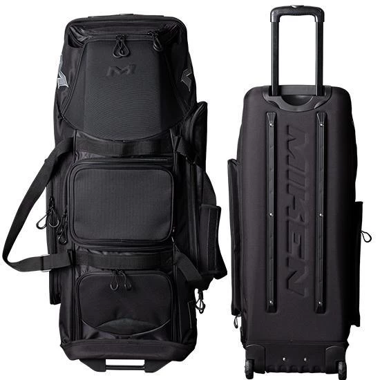 Miken MKMK7X Black Pro Wheeled Roller Bat Bag: MKMK7X-PRO-BLK 3 Miken MKMK7X Black Pro Wheeled Roller Bat Bag: MKMK7X-PRO-BLK