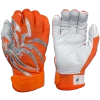 2022 Spiderz PRIZM Batting Gloves: Orange/Silver