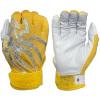 2022 Spiderz PRIZM Batting Gloves: Yellow/Silver