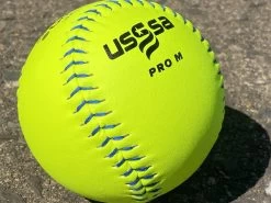 Worth 12" Super Gold Dot PRO M USSSA Slowpitch Softballs (Dozen): UM12CY -Baseball Equipment Store PhotoMar11 121045PM