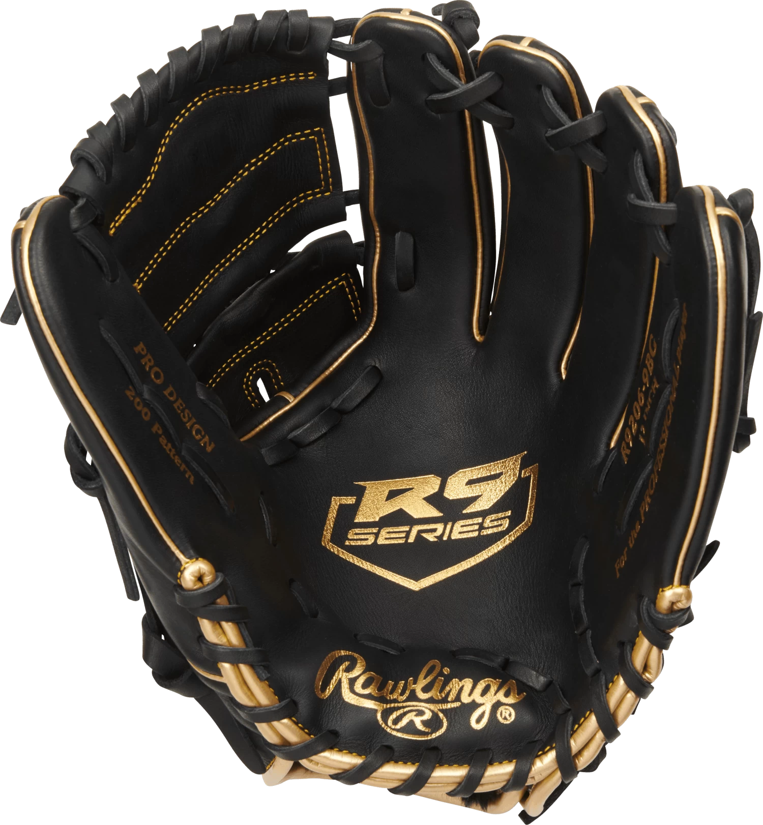 Rawlings R9 12" Infield/Pitcher's Baseball Glove: R9206-9BG 4 Rawlings R9 12" Infield/Pitcher's Baseball Glove: R9206-9BG - Image 2