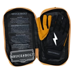 Bruce Bolt PREMIUM PRO Short Cuff Batting Gloves: Black 17 Bruce Bolt PREMIUM PRO Short Cuff Batting Gloves: Black -Baseball Equipment Store SC BLKG BAG2