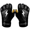 Bruce Bolt PREMIUM PRO Short Cuff Batting Gloves: Black -Baseball Equipment Store SC BLKG HERO