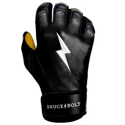 Bruce Bolt PREMIUM PRO Short Cuff Batting Gloves: Black 21 Bruce Bolt PREMIUM PRO Short Cuff Batting Gloves: Black -Baseball Equipment Store SC BLKG RIGHT