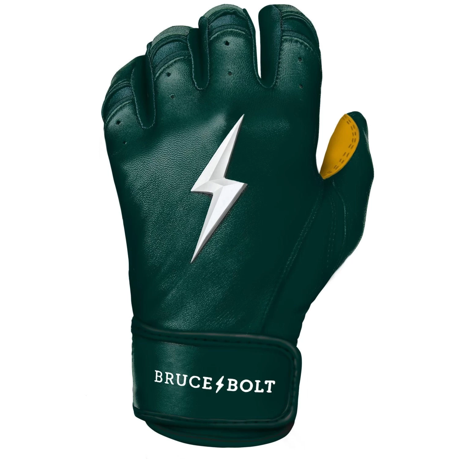 Bruce Bolt PREMIUM PRO Short Cuff Batting Gloves: GREEN 9 Bruce Bolt PREMIUM PRO Short Cuff Batting Gloves: GREEN - Image 7