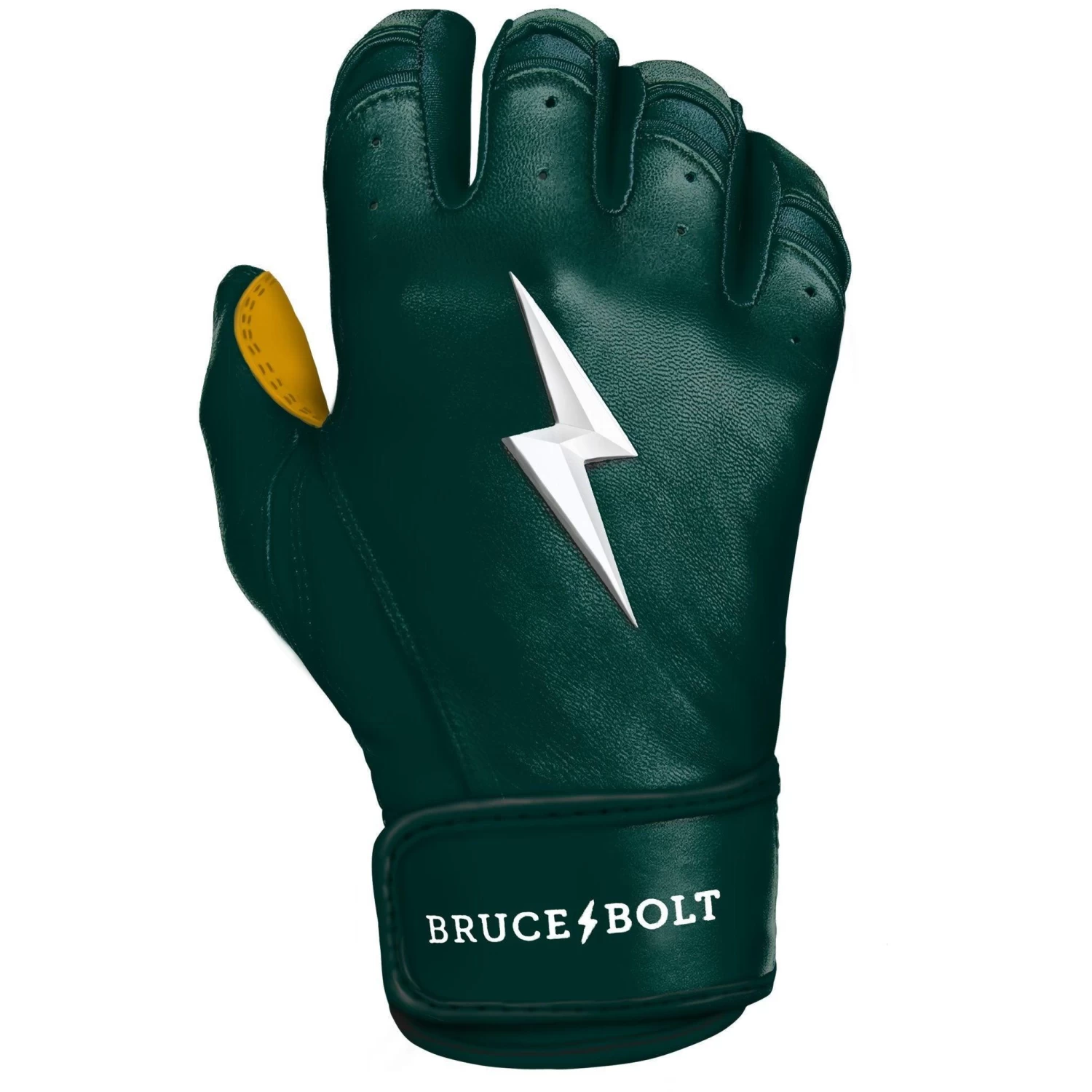 Bruce Bolt PREMIUM PRO Short Cuff Batting Gloves: GREEN 11 Bruce Bolt PREMIUM PRO Short Cuff Batting Gloves: GREEN - Image 9