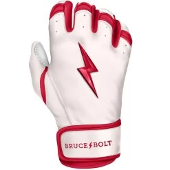 Bruce Bolt PREMIUM PRO BADER Series Short Cuff Batting Gloves: White 10 Bruce Bolt PREMIUM PRO BADER Series Short Cuff Batting Gloves: White -Baseball Equipment Store SC HBW RIGHT