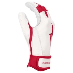 Bruce Bolt PREMIUM PRO BADER Series Short Cuff Batting Gloves: White 11 Bruce Bolt PREMIUM PRO BADER Series Short Cuff Batting Gloves: White -Baseball Equipment Store SC HBW SIDE