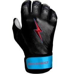 Bruce Bolt PREMIUM PRO BRINSON Series Short Cuff Batting Gloves: Black -Baseball Equipment Store SC LBB RIGHT