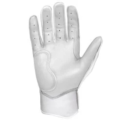 Bruce Bolt PREMIUM PRO BRINSON Series Short Cuff Batting Gloves: White -Baseball Equipment Store SC LBW PALM