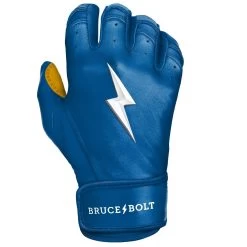 Bruce Bolt PREMIUM PRO Short Cuff Batting Gloves: Royal -Baseball Equipment Store SC ROYG RIGHT