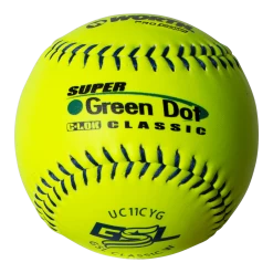 Worth 11" GSL Super Green Dot Classic W Composite Softballs (Dozen): UC11CYG