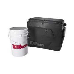 Wilson Coaches Ball Bucket Roller Bag: WB5710701 -Baseball Equipment Store WB5710701 3 Wilson Ball Bucket Bag Black.png.cq5dam.web .1200.1200