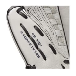 2022 Wilson A1000 V125 12.5" Outfield/Pitcher's Fastpitch Softball Glove: WTA10RF22V125 15 2022 Wilson A1000 V125 12.5" Outfield/Pitcher's Fastpitch Softball Glove: WTA10RF22V125 -Baseball Equipment Store WBW100182 6 A1000 FP V125 OF 125 White Black.png.cq5dam.web .1200.1200
