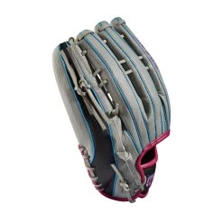 Wilson A2000 SCSP13SS 13" Slowpitch Softball Fielding Glove: WBW10040213 -Baseball Equipment Store WBW100402 3 A2000 SP13 SC 13 GreyDimpled GreySS BlackSS.png.cq5dam.web .1200.1200