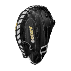 2023 Wilson A2000 M1DSS 33.5" Baseball Catcher's Mitt: WBW100995335 -Baseball Equipment Store WBW100995 3 A2000 C M1DSC 335 BlackSS BlackDimple White WilsonGold