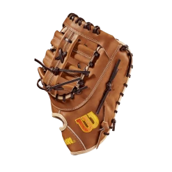 2023 Wilson A2000 AC4 12.5" Fastpitch First Base Mitt: WBW101017125 -Baseball Equipment Store WBW101017 2 A2000 FP Amanda Chidester GM FP1620 125 SaddleTan Blonde Blue