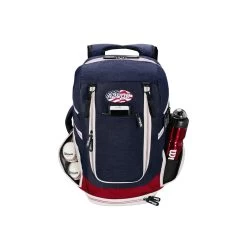 Wilson A2000 Players Backpack Bat Bag: WTA2000 -Baseball Equipment Store WTA20BPUS 2 Wilson A2000 USA Backpack RD WH BU.png.cq5dam.web .1200.1200