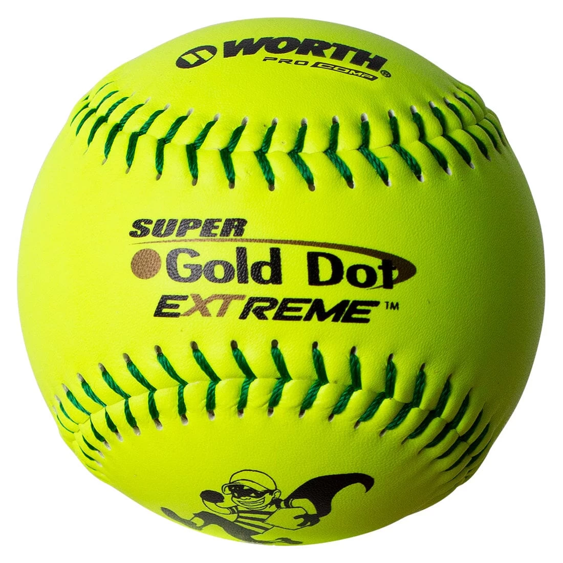 Worth 12" Super Gold Dot ISA Slowpitch Softballs (Dozen): IS44CY