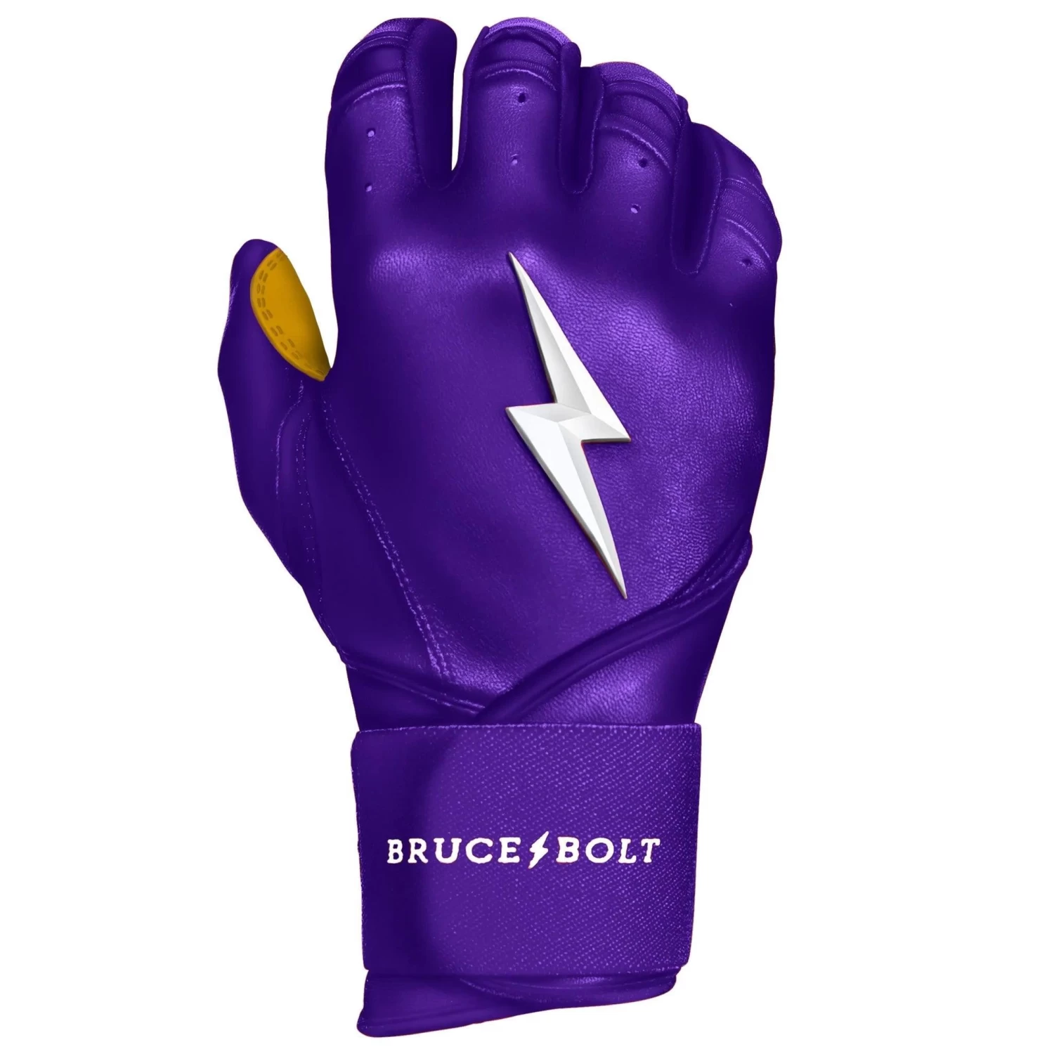 Bruce Bolt PREMIUM PRO Long Cuff Batting Gloves: Purple 4 Bruce Bolt PREMIUM PRO Long Cuff Batting Gloves: Purple - Image 2