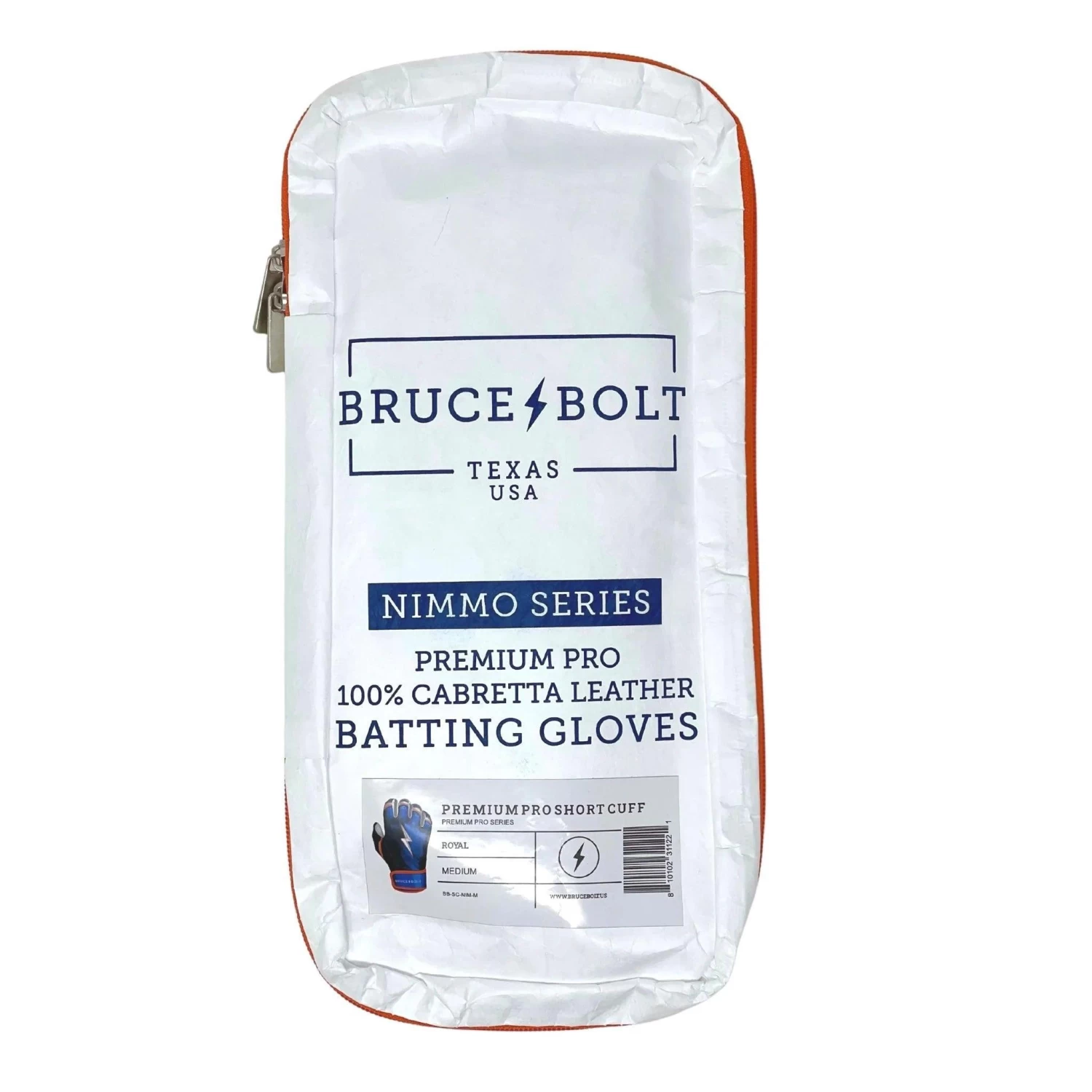 Bruce Bolt PREMIUM PRO NIMMO Short Cuff Batting Gloves: Blue 10 Bruce Bolt PREMIUM PRO NIMMO Short Cuff Batting Gloves: Blue - Image 8