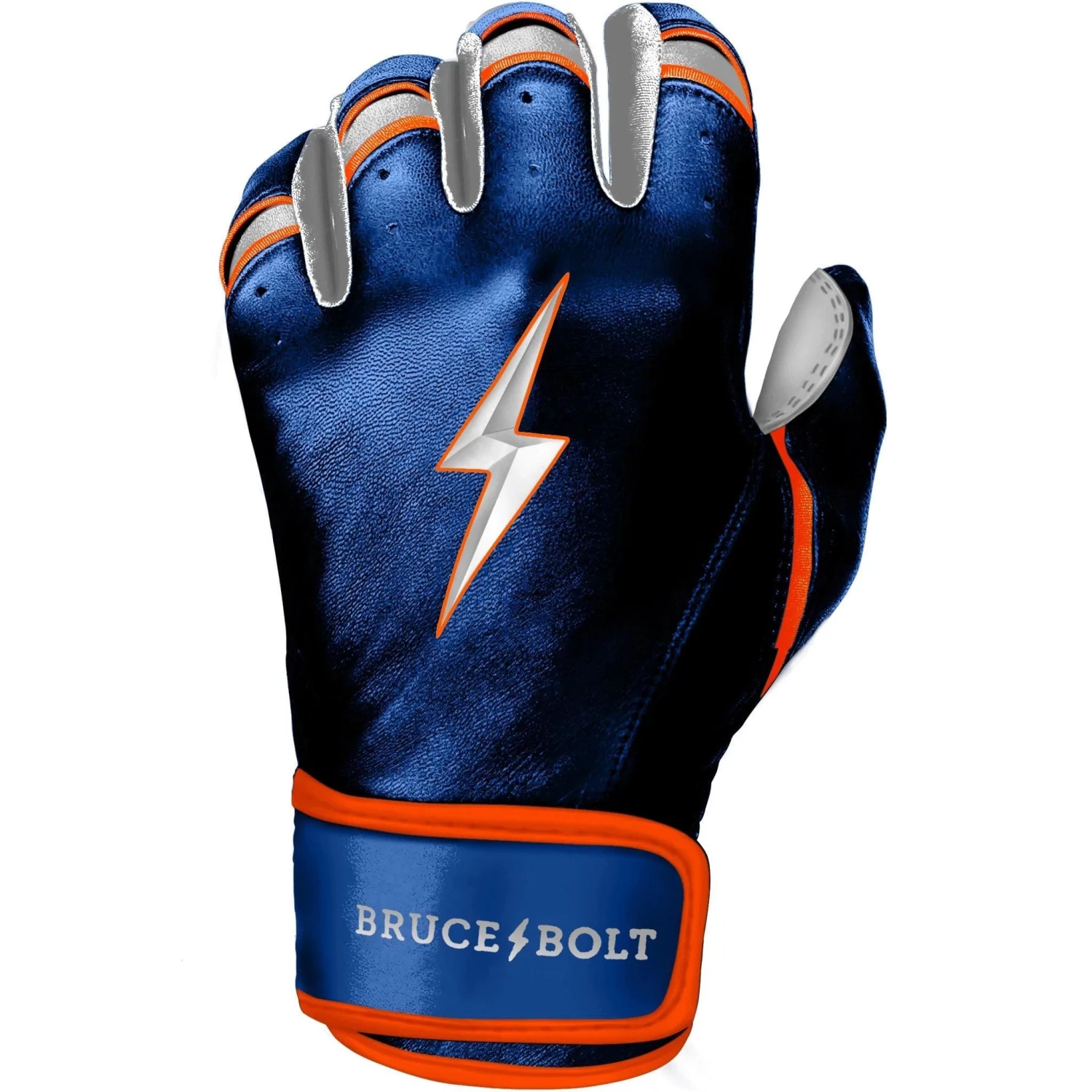 Bruce Bolt PREMIUM PRO NIMMO Short Cuff Batting Gloves: Blue 6 Bruce Bolt PREMIUM PRO NIMMO Short Cuff Batting Gloves: Blue - Image 4