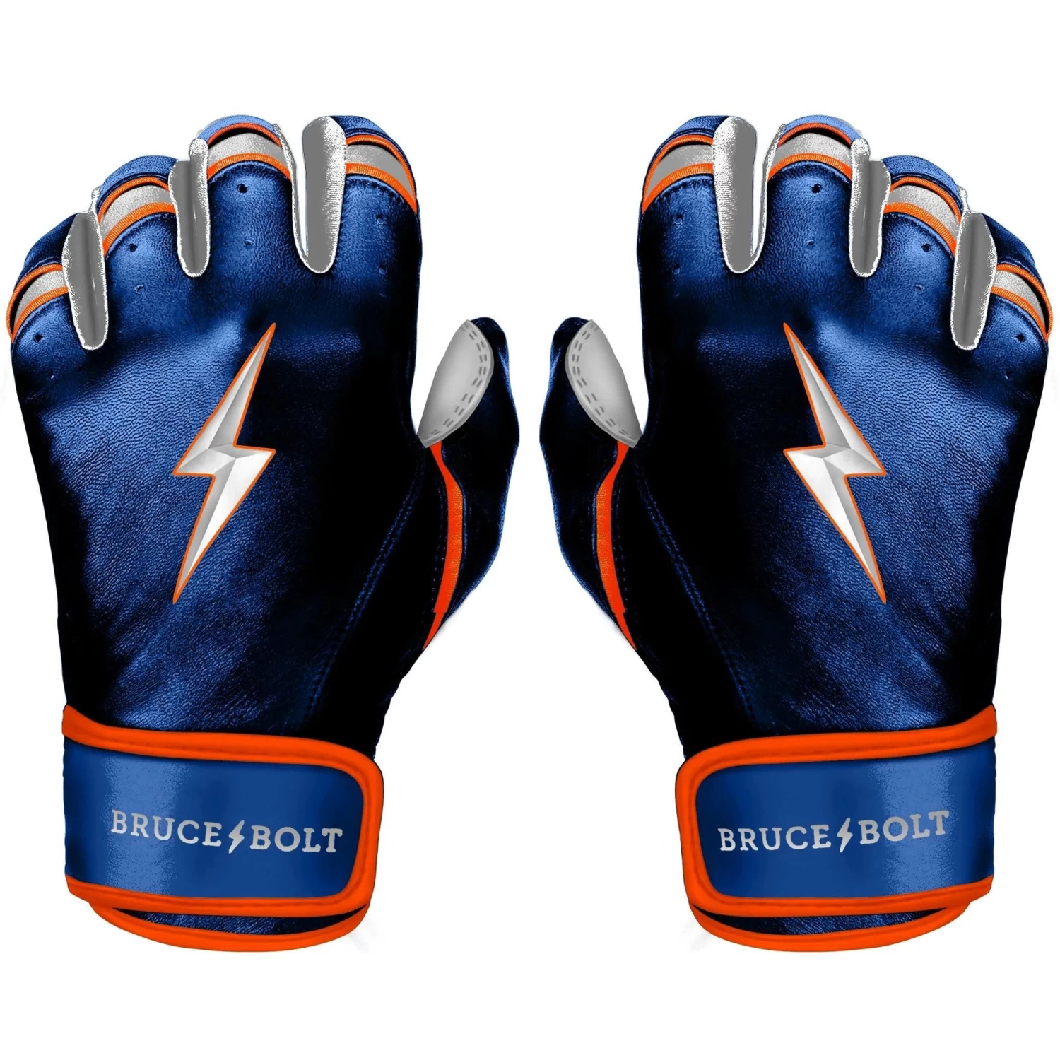 Bruce Bolt PREMIUM PRO NIMMO Short Cuff Batting Gloves: Blue 3 Bruce Bolt PREMIUM PRO NIMMO Short Cuff Batting Gloves: Blue