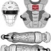 Rawlings Youth White/Silver VELO 2.0 Catcher's Gear Box Set: CSV2Y-W/SIL -Baseball Equipment Store rawlings velo 2 0 baseball catchers sets White SIlver